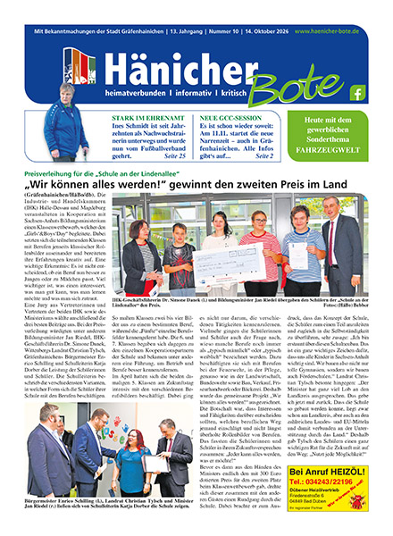 Hänicher Bote | Oktober-Ausgabe 2026