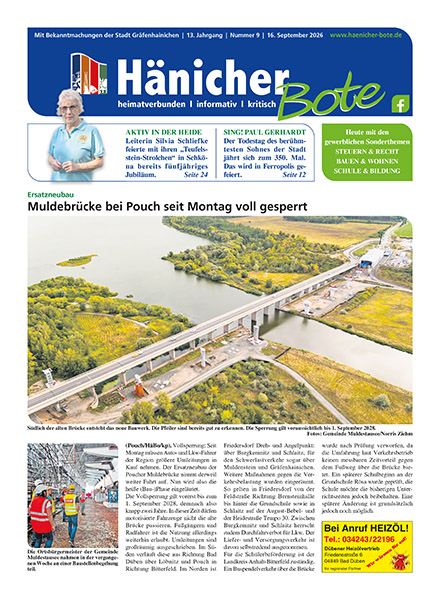 Hänicher Bote | September-Ausgabe 2026